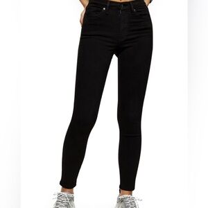 Topshop Black Moto Skinny High Waisted Jeans